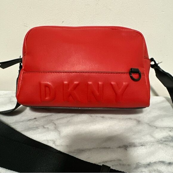 DKNY Red Belt Bag with Black Strap - Picture 3 of 15